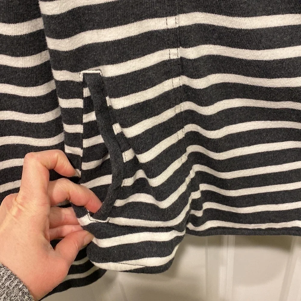 Gap Striped Moto Style Zip Blazer Jacket EUC